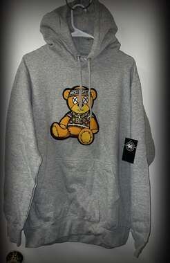 Rich Cycle Grey Teddy Bear Hoodie